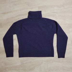 Valerie Separates Medium 100% Cashmere Gray Classic Turtleneck Sweater